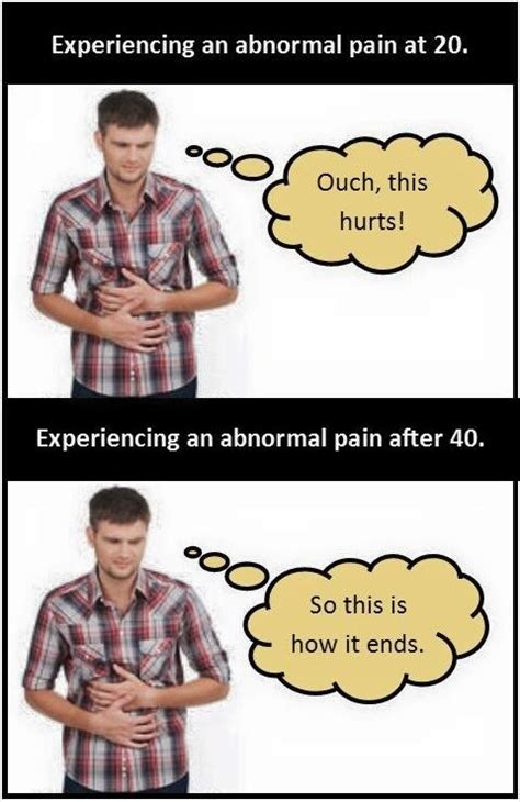 Pain that wraps around the lower stomach area, commonly accompanied by nausea, vomiting, fever, and chills, may be a sign of kidney stones. . Stomach hurts meme